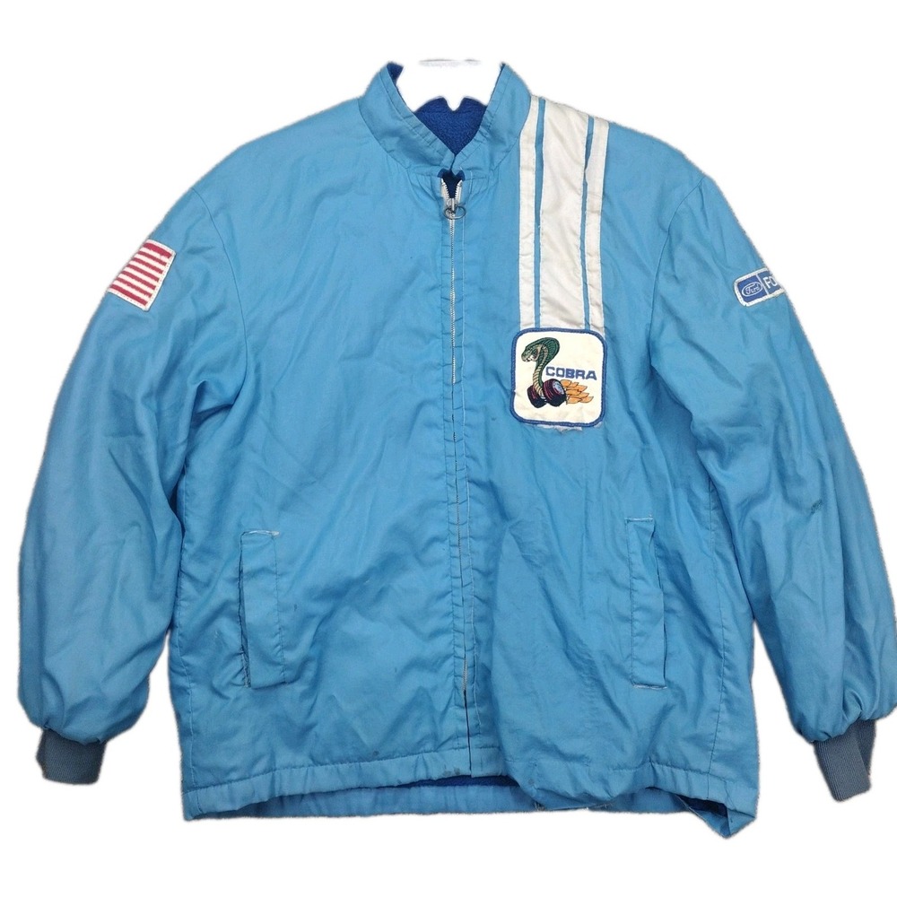 Vintage Cobra USA 70s 80s Racing The Great Lakes jacket THRASHED SKATER